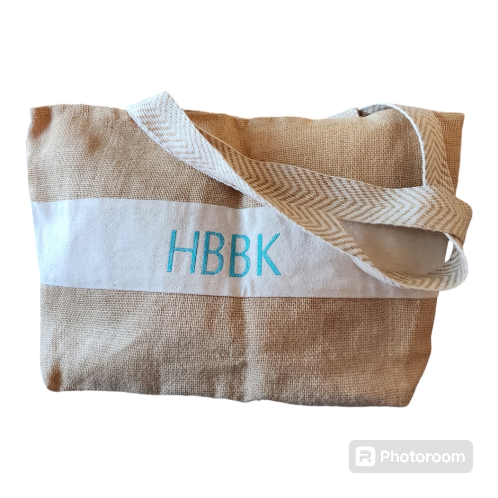 NWOT Handmade Beach Bag , Travel Bag Cream Canvas Tote